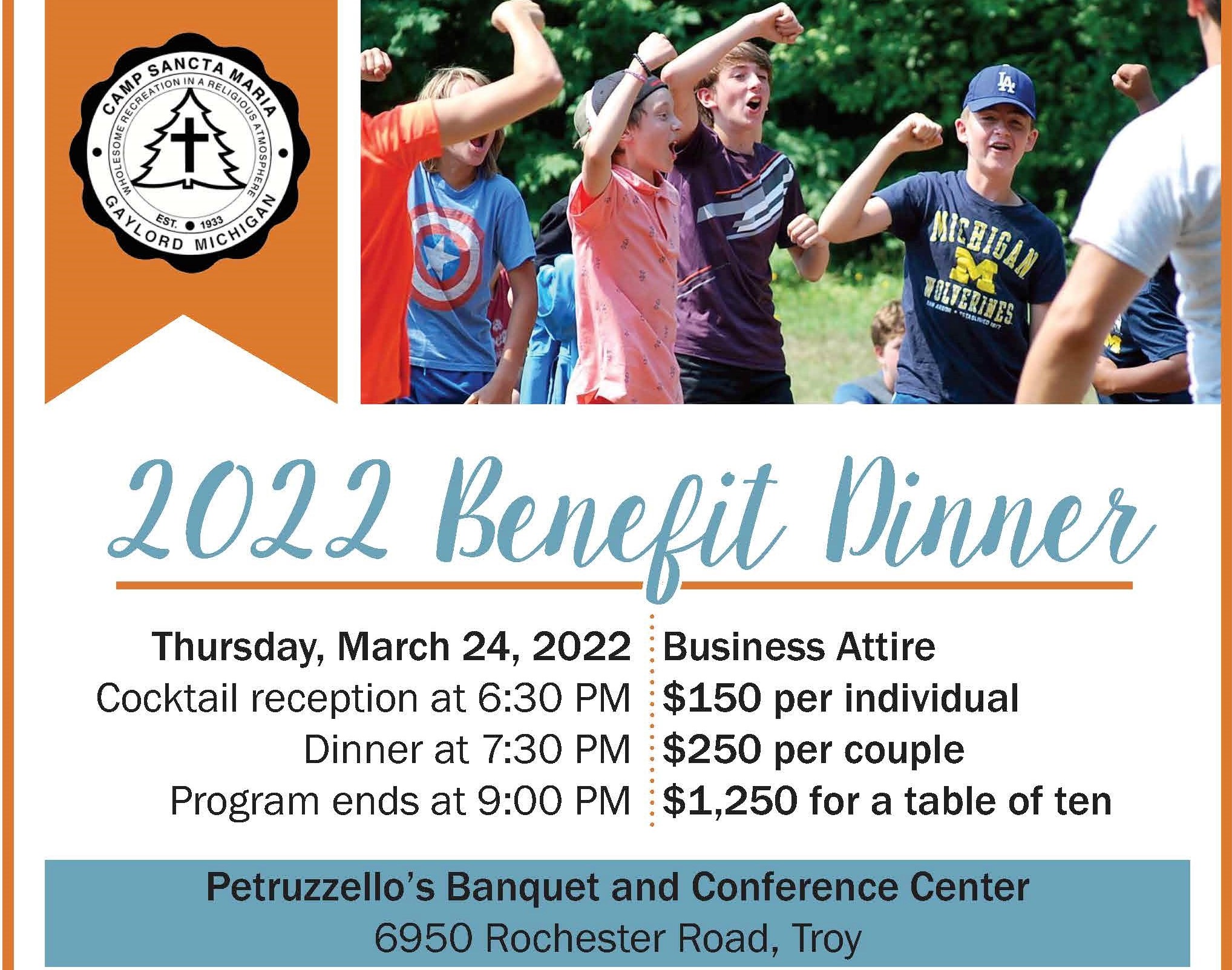 Donate/Events Camp Sancta Maria