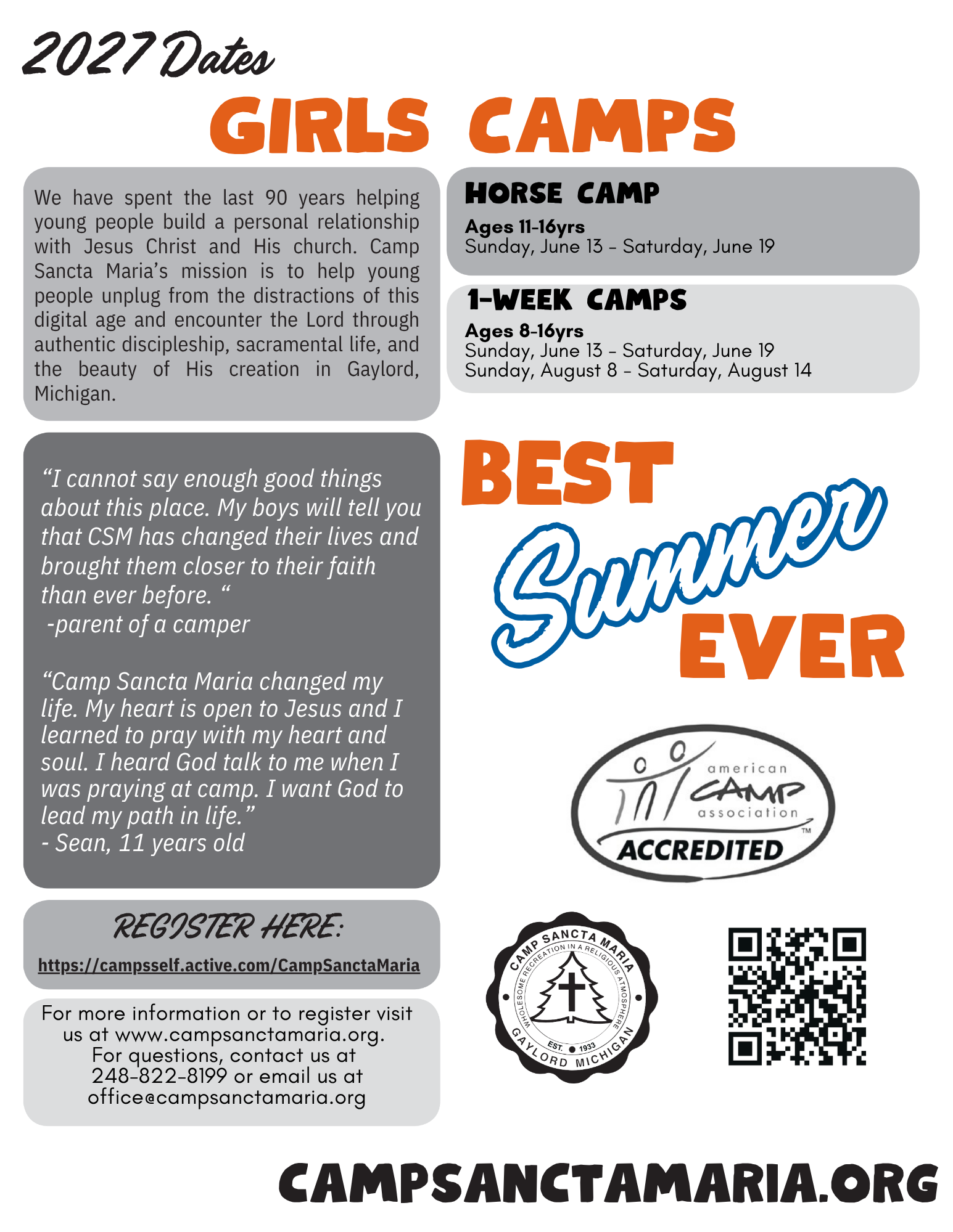 2027 Girls Dates & Rates